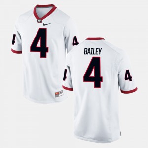 Alumni Football Game Men #4 Champ Bailey UGA Jersey White 718219-154