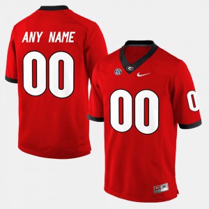 College Limited Football UGA Customized Jerseys #00 Red For Men's 660810-507