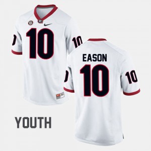 College Football Jacob Eason UGA Jersey White #10 Kids 675077-354