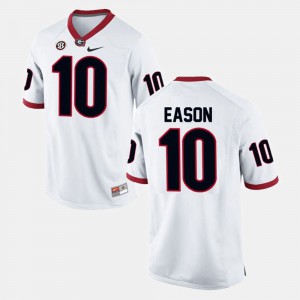 Jacob Eason UGA Jersey White For Men's College Football #10 481468-622