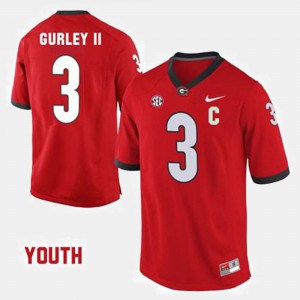 Todd Gurley II UGA Jersey #3 College Football Kids Red 370053-558