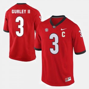 Red Mens College Football Todd Gurley II UGA Jersey #3 359679-627
