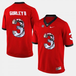 Todd Gurley II UGA Jersey Player Pictorial Red For Men's #3 377276-337