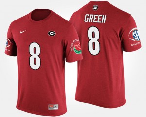 #8 Bowl Game A.J. Green UGA T-Shirt Mens Red Southeastern Conference Rose Bowl 786223-682