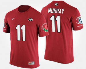 Aaron Murray UGA T-Shirt Men's Bowl Game Red Southeastern Conference Rose Bowl #11 358361-825