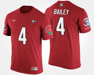 Southeastern Conference Rose Bowl Men's Red Bowl Game #4 Champ Bailey UGA T-Shirt 292576-959
