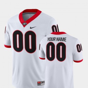 For Men's UGA Customized Jerseys College Football White 2018 Game #00 536914-258