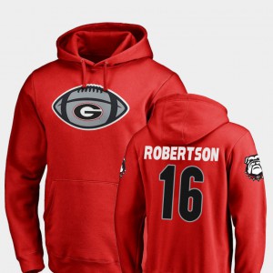 Demetris Robertson UGA Hoodie #16 Red Game Ball Football Men's 755198-136