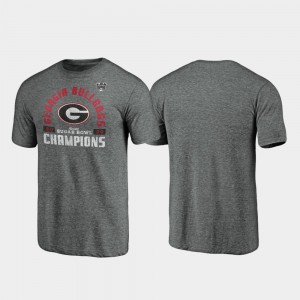 2020 Sugar Bowl Champions For Men's Gray Offensive Tri-Blend UGA T-Shirt 645249-477
