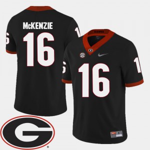 2018 SEC Patch College Football Black #16 Men Isaiah McKenzie UGA Jersey 414874-755