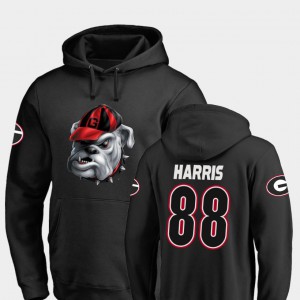 Black For Men Midnight Mascot #88 Football Jackson Harris UGA Hoodie 774438-376
