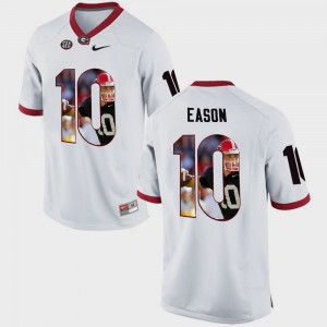 White Men Pictorial Fashion #10 Jacob Eason UGA Jersey 440570-477