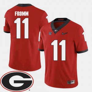 Jake Fromm UGA Jersey #11 Men's Red College Football 2018 SEC Patch 728826-552