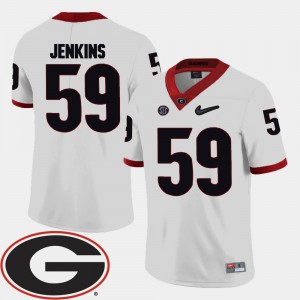 Jordan Jenkins UGA Jersey For Men 2018 SEC Patch #59 College Football White 186900-809