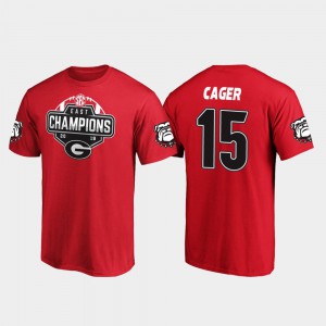 #15 Red Lawrence Cager UGA T-Shirt 2019 SEC East Football Division Champions For Men 740575-926