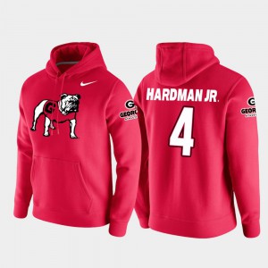Mecole Hardman Jr. UGA Hoodie College Football Pullover #4 Red Vault Logo Club Men 758247-662