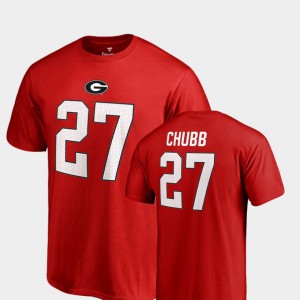 College Legends #27 Men Nick Chubb UGA T-Shirt Name & Number Red 716358-387