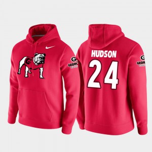 Red Prather Hudson UGA Hoodie Vault Logo Club #24 Men College Football Pullover 902540-297
