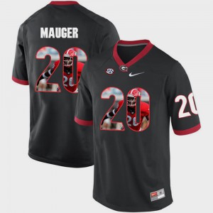 Black Pictorial Fashion For Men's #20 Quincy Mauger UGA Jersey 585029-761