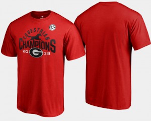 Red 2018 SEC Equestrian Fanatics UGA T-Shirt Champions Mens 172293-946