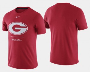 UGA T-Shirt Men's Dugout Performance College Baseball Red 731876-716
