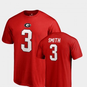 Red Men's College Legends #3 Name & Number Roquan Smith UGA T-Shirt 916100-510