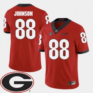 2018 SEC Patch #88 Toby Johnson UGA Jersey College Football Red Men's 738260-200