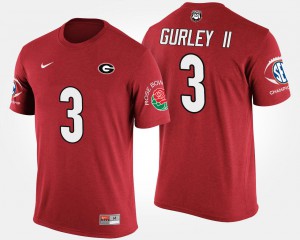 #3 Red Southeastern Conference Rose Bowl Bowl Game Mens Todd Gurley II UGA T-Shirt 480563-571