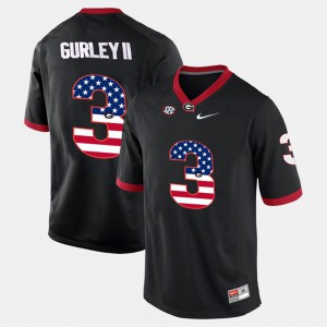 Todd Gurley II UGA Jersey Black #3 US Flag Fashion Mens 444857-484