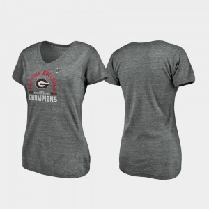 2020 Sugar Bowl Champions Offensive V-Neck Tri-Blend UGA T-Shirt Women Heather Gray 276210-246